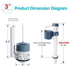Upgraded 3-Inch Toilet Flusher Replacement Kit- Fits Most Brands - size: 3" Tank Outlet Diameter
