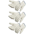 SAFEGEAR Cowhide Leather Work Gloves with Keystone Thumb - color: White, size: X-Large (Pack of 3)