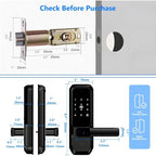 UMIKSMART WiFi Smart Door Lock with Camera, Fingerprint Keypad, App Control - color: Black