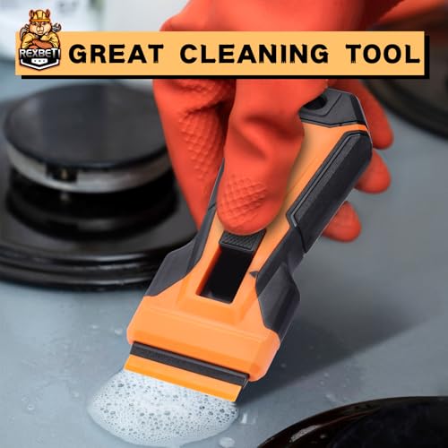REXBETI Razor Blade Scraper Tool, Upgraded Windows, Glass Stovetop Scraper - style: Upgraded 1 Pack