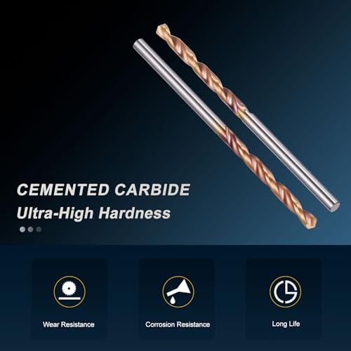 PATIKIL 1.8mm Drill Bit Carbide for Stainless Steel Hard Metal 130° 10 Pack - size: 1.8mm