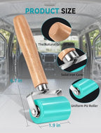 Upgraded Sound Deadening Roller, Dual Bearing PU Seam Roller for Car Audio - color: Turquoise