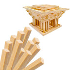 DTmasao 1/2 x 12 Inch 25 PCS Square Dowel Rods Wood Sticks Wooden Dowel Rods Unfinished Bamboo Sticks - for Crafts,Home Decor, Model Making and DIYers - size: 1/2 x 12 Inch Square
