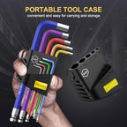 AMTOVL Hex Key Set, 9PCS Imperial Allen Key Set, 1/16-3/8Inch,Long Ball End - size: 9 PCS SAE SET