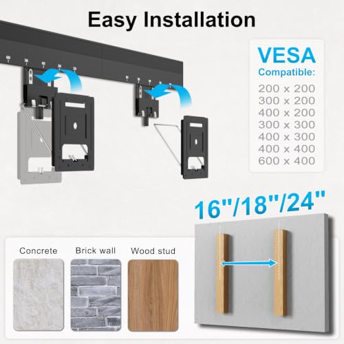 Ultra Slim TV Wall Mount for 37-86 inch, Weight Max 165 lbs - size: 37-86''