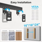 Ultra Slim TV Wall Mount for 37-86 inch, Weight Max 165 lbs - size: 37-86''