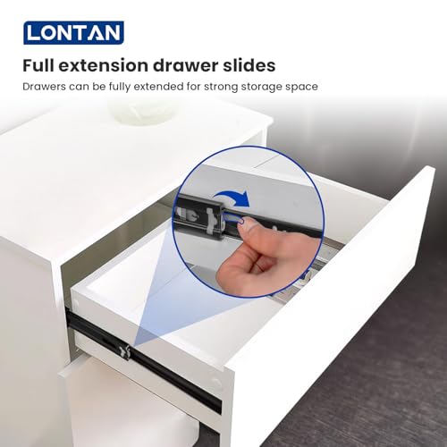 LONTAN 1 Pair Black Side Mount Drawer Slides 22 Inch Heavy Duty Rails - color: Black, size: 22 Inch - Drawer Slide