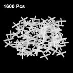 uxcell 1600Pcs Tile Spacers, 1.5mm 1/16" Cross Shape Wall Floor Tile Spacer Tiling Tools for Ceramic Tile Installation, White - size: 1.5mm