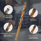 Cobalt Drill Bit Set - 29Pcs M35 High Speed Steel Drill Bits 1/16"-1/2" - style: 29 pcs Cobalt-Inclined