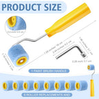 Honeydak 8 Pack Mini Paint Roller with Replacement Heads, 1.2 Inch（b） - size: 1.2 Inch（B）