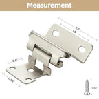 30 Pack 15 Pair Brushed Nickel Cabinet Hinges, 1/2" Semi Wrap Kitchen Hinge - color: Satin Nickel, size: 1/2" Semi Wrap