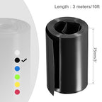 MECCANIXITY Battery Wrap PVC Heat Shrink Tubing 48mm Dia 75mm Flat 10 Feet(3meters) Black Good Insulation for Battery Pack - color: Black, size: 48mmx75mmx3m