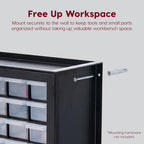 IRIS USA 32-Drawer Organizer with 4 Bins and Dividers, Garage Tool, Black - color: Black, size: 32 Drawer + 4 Bin