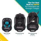 Safety 1st Grow and Go All-in-One Convertible Car Seat, Rear Facing, 5-40 lbs, Forward Facing (30–65 lbs), High Back Booster Seat 40-100 pounds, Iron Frost - color: Iron Frost, style: Original