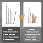 VGBUY 20PCS Stainless Steel Hardware Nails, 5 Inch Flat Head Nails for Hanging Pictures, Picture Hanging Nails, Long Nails, Wall Nails, Wood Nails, Finishing Nails - color: Silver, size: 5 Inch