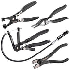 Toolwiz Hose Clamp Pliers Set, 4 Pcs Coolant Radiator Spring Clamp Pliers - size: 4 pcs Hose Clamp Pliers Set