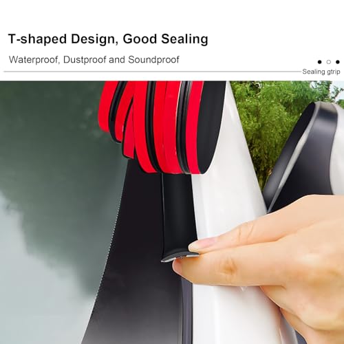 Windshield Seal Strip 14mm Rubber Weather Stripping Trim for Car Truck Roof Sunroof Front Rear Windshield (23 Feet) - size: 0.55 in x 23 ft