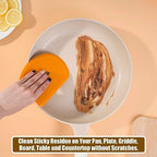Sapid Flexible Curved Edge Silicone Bowl Scraper Dough Scraper Baking Bread - color: Orange