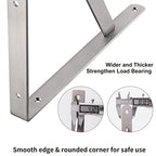 YUMORE 20 Inch Shelf Bracket, Heavy Duty L Bracket, 2 Pack - size: 20"(Soild)