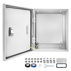 Electrical Junction Box 20x16x10, NEMA 4X IP66 Steel Enclosure Box - size: 20 x 16 x 10''