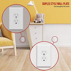 ENERLITES Duplex Receptacle Outlet Wall Plate, Jumbo Outlet Covers, Gloss Finish, Oversized 1-Gang 5.5" x 3.5", Polycarbonate Thermoplastic, 8821O-W, White (Pack of 2) - color: White, size: Over-Size (Pack of 2)