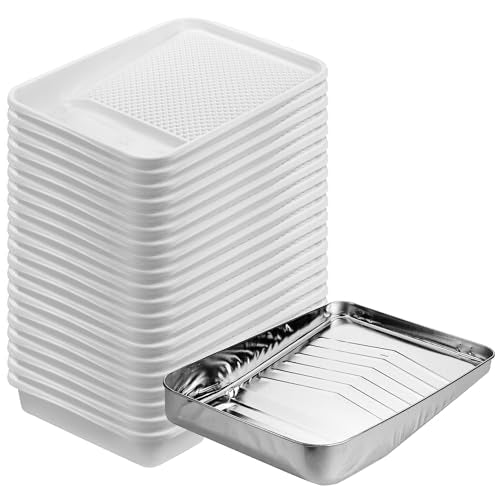 Bates 9 Inch Paint Tray Liners - 21 pcs, One Metal Tray with 20 Plastic Liners - size: 9 Inch, 21 pcs