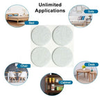 48 Pcs Self Adhesive 1" Round Felt Furniture Pads (White, 1") - color: White