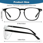 12 Pack Safety Glasses Goggles Anti-Fog Protective Eyewear - color: Black + Transparent
