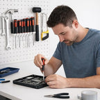 Novabright 1 Pc White Pegboard Screwdriver Holder Pegboard Accessories - color: White