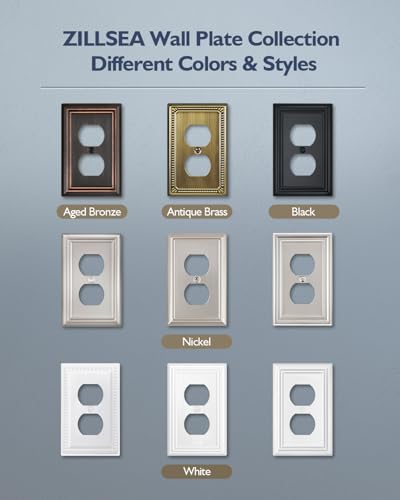 Switch Plates Outlet Covers, 2-Pack Metal Wall Plates, Aged Bronze - color: Aged Bronze, size: 1 Toggle/1 Duplex 2PK