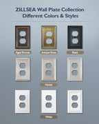 Switch Plates Outlet Covers, 2-Pack Metal Wall Plates, Aged Bronze - color: Aged Bronze, size: 1 Toggle/1 Duplex 2PK
