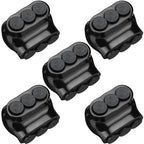 Kanayu 5 Pcs Black Insulated Multi Cable Connector, 3 Ports Electric Wire Connectors and Soldering Lugs, Single Side Entry Cable Splicers, with Oxide Inhibitor (2-14 Wire Range,1.98" X 1.30") - size: 2-14 Wire Range,1.98" x 1.30"
