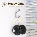 Coat Hooks Wall Mount,Heavy Duty Wall Hooks for Backpack,Towel,Silver 4 Pcs - color: Silver, size: 4 Pack