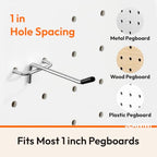 JEAWIWI 30 Pcs, Metal Pegboard Hooks, 4 Inch, Fit 1/8 in Pegboard - size: 4in 30pcs