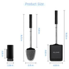 Sellemer Silicone Toilet Brush, Ventilation Slots Base Holder 2 Pack, Black - color: Black-2pcs