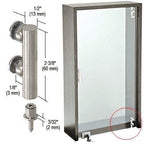 CRL Brushed Stainless Cabinet Door Pivot Hinges - 12PVH