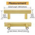 Goldenwarm 10 Pack 2-1/2 Inch Gold Cabinet Handles Brass Kitchen Pulls - color: Gold, size: 2-1/2 Inch Hole Center