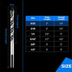 amoolo 5/32" Concrete Drill Bit & Masonry Drill Bit Set(5PCS), Carbide Tip Drill Bit Set for Tile, Brick, Cement, Concrete, Glass, Plastic, Cinder Block, Wood etc - size: 5/32"(5pcs)