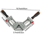 HOIGON 2 Pack Double Handle Corner Clamp, 90 Degree Right Angle Corner Clamp with Adjustable Swing Jaw Aluminum Alloy for Woodworking, Welding, Framing - size: 2 PCS