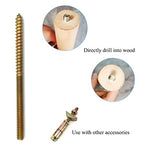 12 Pack 1/4-20 x 4 Inch Hanger Bolts 1/4-20" Double Headed Bolts 1/4 Wood Dowel Screw Self-Tapping Screw Hanger Bolts for Furniture Screws Threaded Rods Bolt 100mm Length - size: 1/4-20"x4"-12PCS