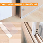 28.9 Ft Weather Stripping Door Seal Strip Tape,Silicone Draft Stopper,Self Adhesive Shower Door Bottom Seal, Insulation Strip for Frame Windows and Glass Gaps (Transparent, 35mm) - size: 1.4 in x 28.9 ft