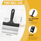 AWEASROY Heavy Duty Griddle Scraper for Blackstone with 5" Handle - color: Deep Black