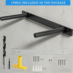 16'' Heavy-Duty Hidden Floating Shelf Bracket – 210 LBS Max Load (Mounted on Studs), Floating Mantel Bracket for Fireplace & Wall Shelves, Includes Easy Installation Kit（16 inch Brackets） - size: 16 Inch - With Ease Kit