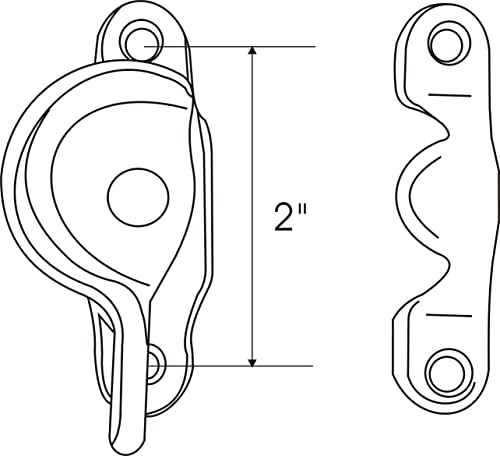 QCAA Forged Brass Sash Lock in Solid Brass, CTC 2", Satin Nickel Brushed US15, 1 Pack - color: Satin Nickel Brushed, size: 1 Pack
