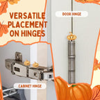 Pumpkin Hinge Toppers Set of 6 - Door Magnetic Hinge Heads Decorative Topper - Fall Indoor Hinge Decoration Charms for Halloween (Metal Alloy)