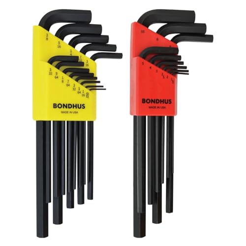 Bondhus 22199 Hex L-wrench DoublePK,Long Length,12137 .050-3/8" & 12199 1.5-10mm