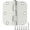 TDCHINGES Rounded Door Hinges Brushed Nickel 3.5"x3 1/2"5/8" Radius 42 Pack - color: Satin Nickel-Rounded, size: 42 Pack