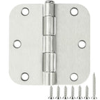 TDCHINGES Rounded Door Hinges Brushed Nickel 3.5"x3 1/2"5/8" Radius 42 Pack - color: Satin Nickel-Rounded, size: 42 Pack