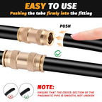 2PCS Brass DOT 5/8" Air Brake Line Fitting, Push to Connect Union - color: 2PCS DOT Push-to-Connect, size: 5/8" Od