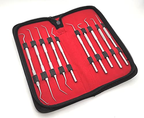 Set of 10 Stainless Steel Precision Micro Probe Set Combo, 5.5 inch- 6 inch Overall Length